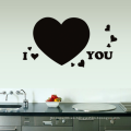 Etiqueta de la pared Decoración I Love U Heart Shape Custom Home Pvc Decal etiqueta de la pared, pizarra decoración de la pared etiqueta